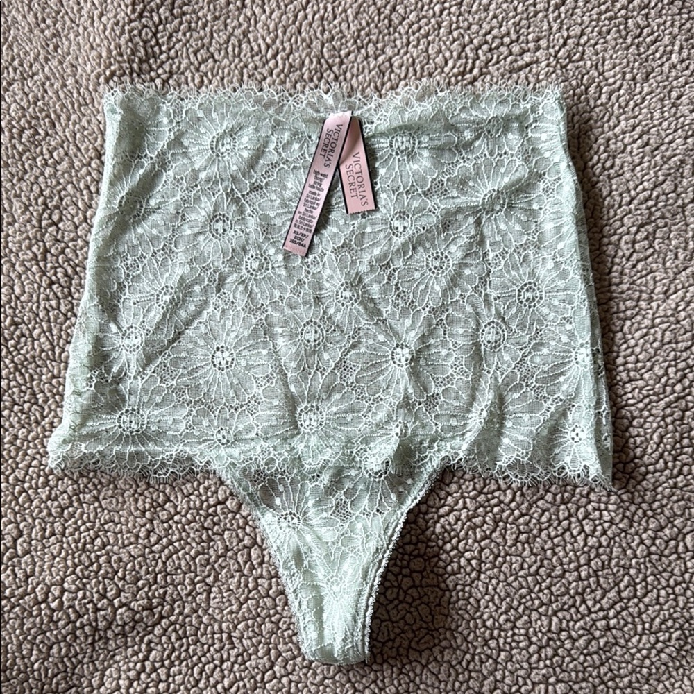 Victoria's Secret Mint Lace High-Waist Panty
